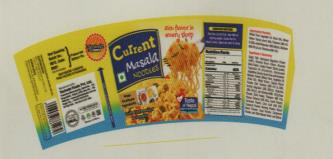 CURRENT MASALA NOODLES (and logo) trademark logo