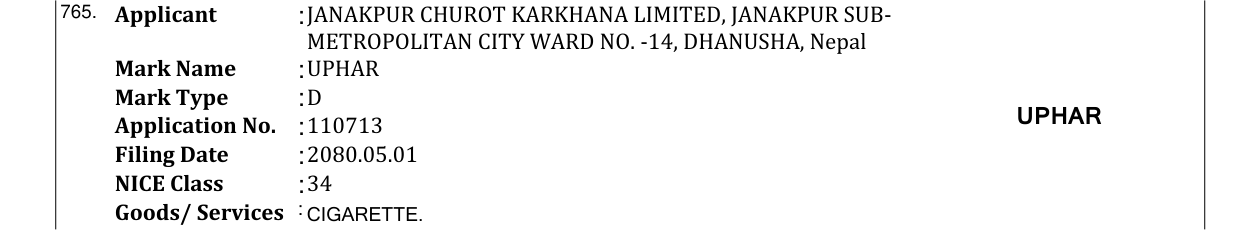 Original bulletin entry for UPHAR
