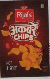 RIJAL'S AKABARE CHIPS (and logo) trademark logo