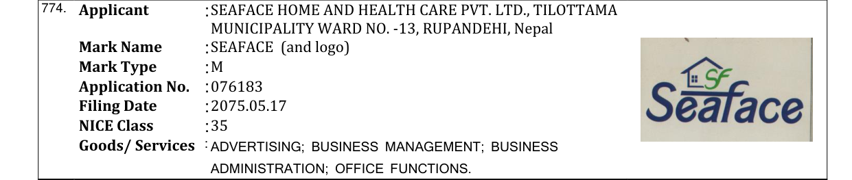 Original bulletin entry for SEAFACE (and logo)