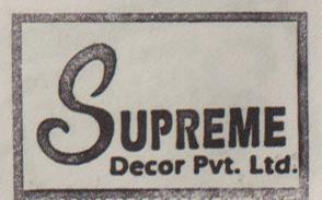 Supreme Decor Pvt. Ltd. (and logo) trademark logo