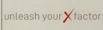 UNLEASH YOUR XFACTOR (and logo) trademark logo