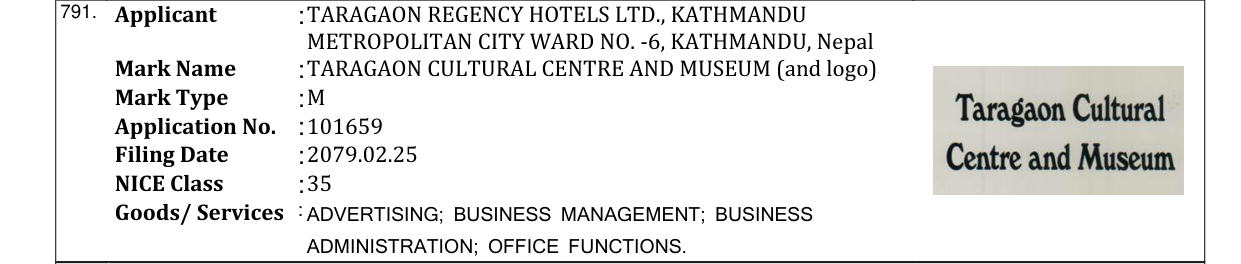 Original bulletin entry for TARAGAON CULTURAL CENTRE AND MUSEUM (and logo)