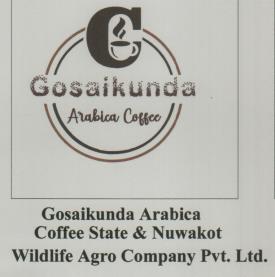 GOSAIKUNDA ARABICA COFFEE STATE & NUWAKOT WILDLIFE AGRO PVT. LTD. (and logo) trademark logo