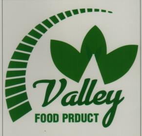 VALLEY FOOD PRODUCT (and logo) trademark logo