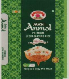 MKU ANMOL (and logo) trademark logo