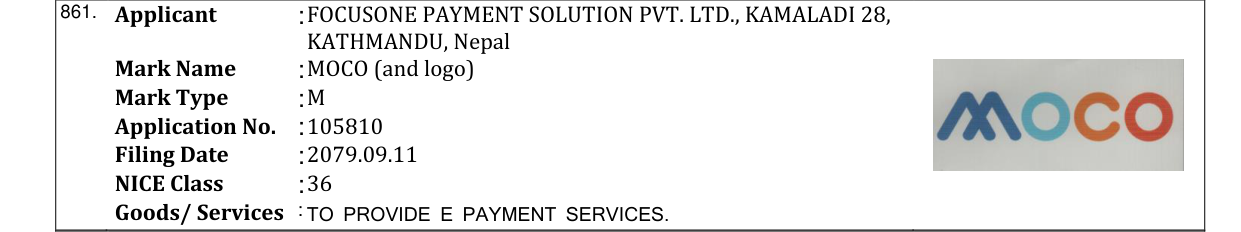 Original bulletin entry for MOCO (and logo)