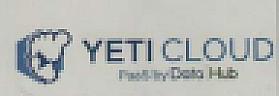 YETI CLOUD PASS BY DATA HUB (and logo) trademark logo