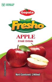 GOPALA FRESHO APPLE FRUIT DRINK (and logo) trademark logo
