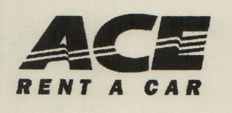 ACE RENT A CAR (and logo) trademark logo