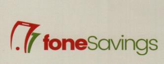 FONE SAVINGS (and logo) trademark logo