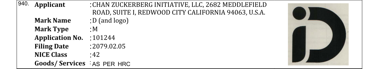 Original bulletin entry for D (and logo)