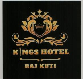 KINGS HOTEL RAJ KUTI (and logo) trademark logo