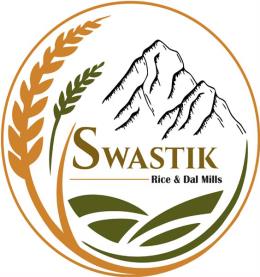 SWASTIK RICE AND DAL MILLS (and logo) trademark logo