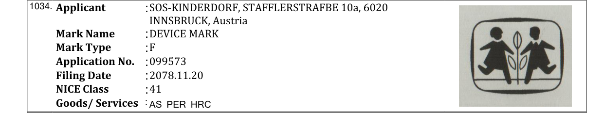 Original bulletin entry for DEVICE MARK
