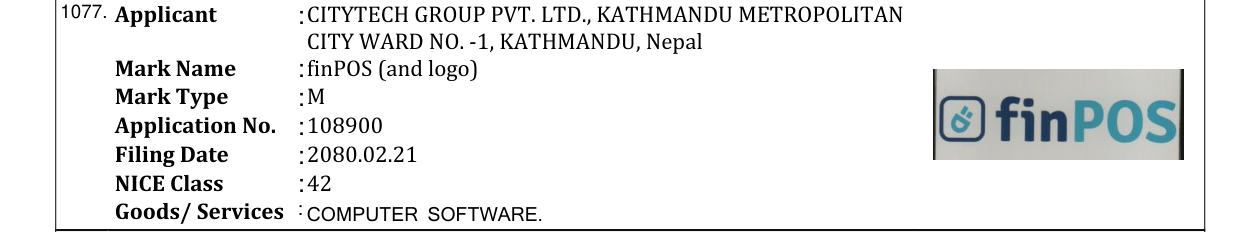 Original bulletin entry for finPOS (and logo)