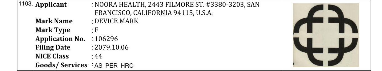 Original bulletin entry for DEVICE MARK