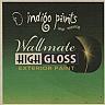 INDIGO PAINTS WALLMATE HIGH GLOSS EXTERIOR PAINT (and logo) trademark logo