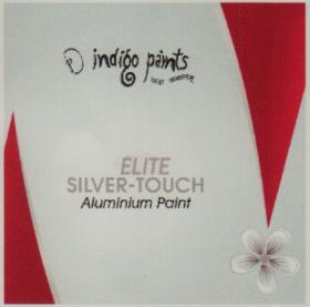 INDIGO PAINTS ELITE SILVER-TOUCH ALUMINIUM PAINT (and logo) trademark logo
