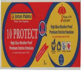 JOTUN PAINTS 10 PROTECT (and logo) trademark logo