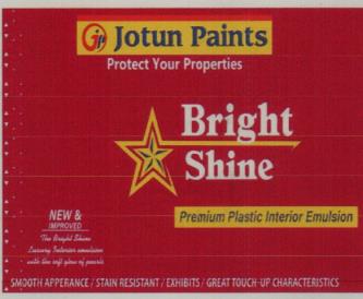 JOTUN PAINTS BRIGHT SHINE (and logo) trademark logo