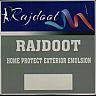 RAJDOOT HOME PROTECT EXTERIOR EMULSION (and logo) trademark logo