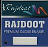 RAJDOOT PREMIUM GLOSS ENAMEL (and logo) trademark logo
