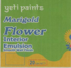 MARIGOLD FLOWER INTERIOR EMULSION (and logo) trademark logo