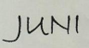 JUNI (and logo) trademark logo