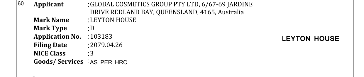 Original bulletin entry for LEYTON HOUSE
