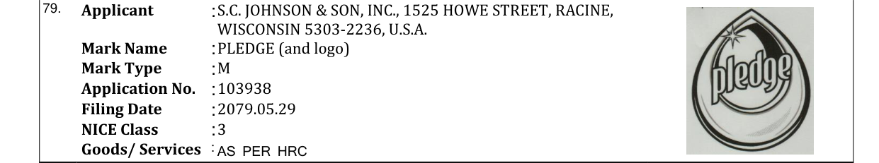 Original bulletin entry for PLEDGE (and logo)