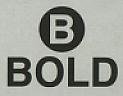 B BOLD (and logo) trademark logo
