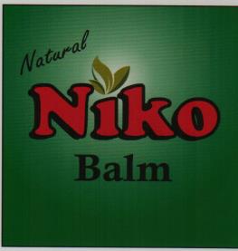 NATURAL NIKO BALM (and logo) trademark logo