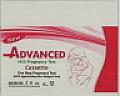 NEW ADVANCED HCG PREGNANCY TEST (and logo) trademark logo