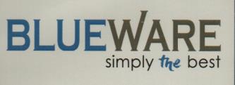 BLUEWARE (and logo) trademark logo