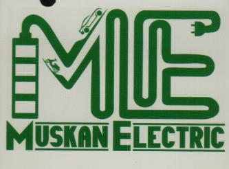 MUSKAN ELECTRIC (and logo) trademark logo