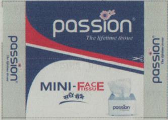 PASSION MINI FACE TISSUE (and logo) trademark logo