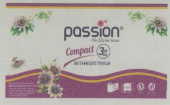 PASSION COMPACT BATHROOM TISSUE (and logo) trademark logo