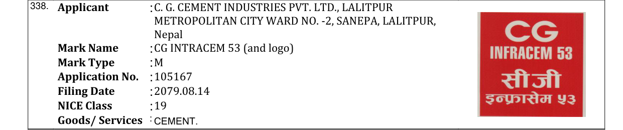 Original bulletin entry for CG INTRACEM 53 (and logo)