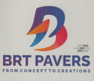BRT PAVERS (and logo) trademark logo