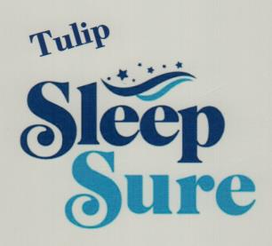 TULIP SLEEP SURE (and logo) trademark logo