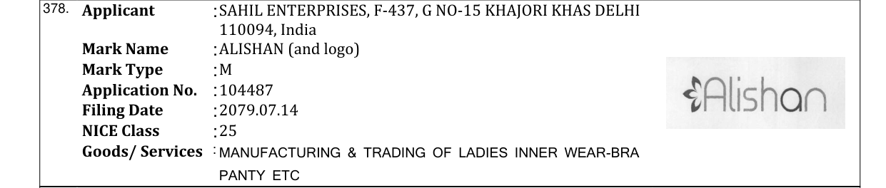 Original bulletin entry for ALISHAN (and logo)