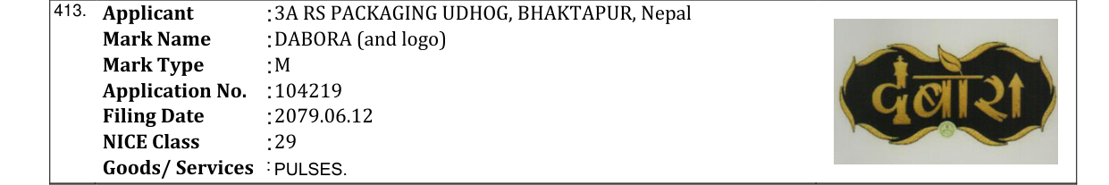 Original bulletin entry for DABORA (and logo)