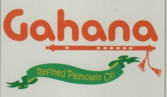 GAHANA REFINED PALMOLEIN OIL (and logo) trademark logo