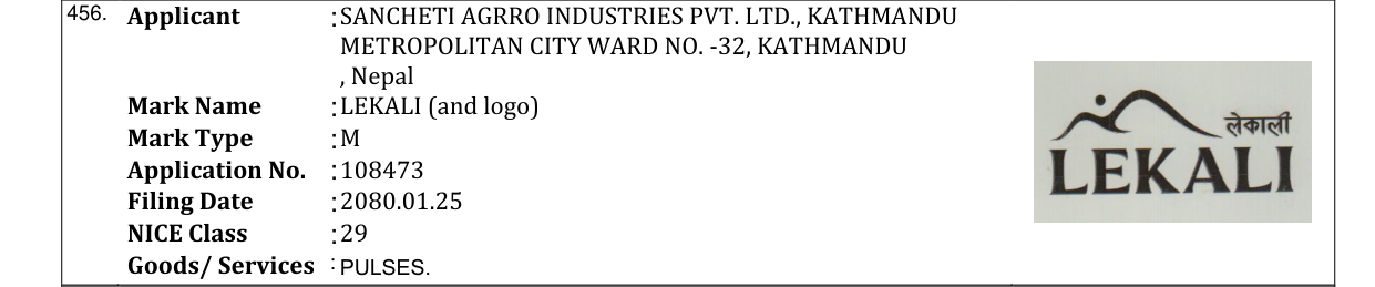 Original bulletin entry for LEKALI (and logo)