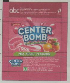 CENTER BOMB MIX FRUIT FLAVOUR (and logo) trademark logo