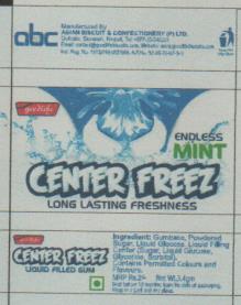CENTER FREEZ ENDLESS MINT (and logo) trademark logo