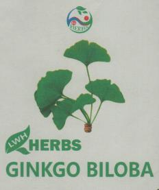 LWH HERBS GINKGO BILOBA (and logo) trademark logo