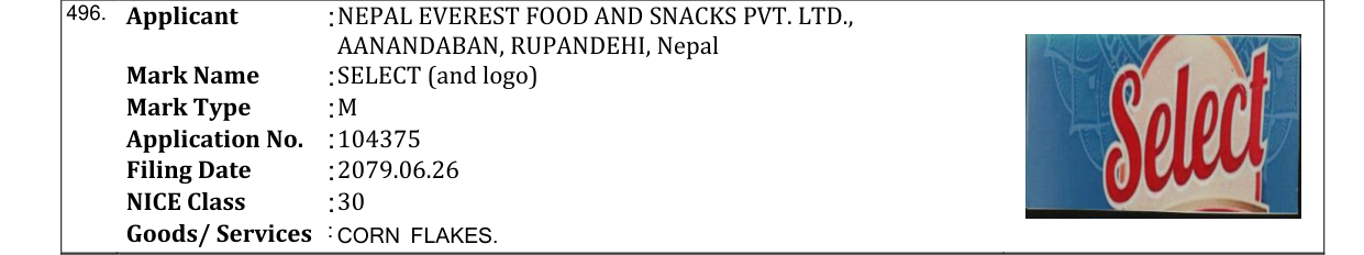 Original bulletin entry for SELECT (and logo)