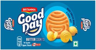 BRITANNIA GOOD DAY BUTTER COOKIES (and logo) trademark logo